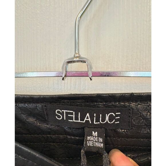 Stella Luce Black Vegan Leather Skirt - Picture 6 of 10